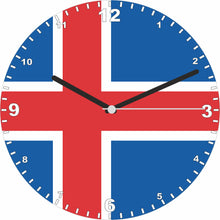 Load image into Gallery viewer, Flag Clock - Beginning With H - Q, Flag Of Your Chosen Country On A Quartz Clock, Stand or Wall Mounted, 200mm