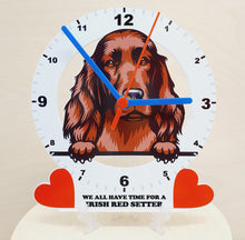 Load image into Gallery viewer, Dog Breed Clocks, Your favourite Peeking Dog On A Quartz Clock, Stand or Wall Mounted, 200mm