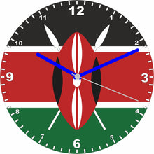 Load image into Gallery viewer, Flag Clock - Beginning With H - Q, Flag Of Your Chosen Country On A Quartz Clock, Stand or Wall Mounted, 200mm