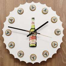 Load image into Gallery viewer, 3D Clock In Style Of Kingfisher Bottle Top With Actual Kingfisher Bottle Tops In Place Of Hours