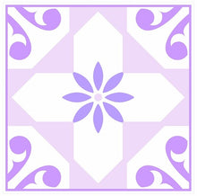 Load image into Gallery viewer, Mosaic Tile Stickers, Pack Of 16, All Sizes, Waterproof, Lilac Azulejo Transfers For Kitchen / Bathroom Tiles L01 - Bolsover Designs