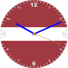 Load image into Gallery viewer, Flag Clock - Beginning With H - Q, Flag Of Your Chosen Country On A Quartz Clock, Stand or Wall Mounted, 200mm