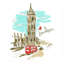 Load image into Gallery viewer, Mosaic Tile Stickers, All Sizes, London New York Paris Rome, Pack Of 8, All Sizes, Waterproof, Transfers For Kitchen / Bathroom Tiles - Bolsover Designs