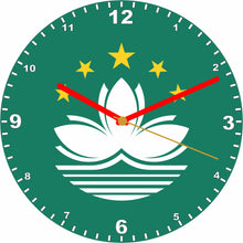 Load image into Gallery viewer, Flag Clock - Beginning With H - Q, Flag Of Your Chosen Country On A Quartz Clock, Stand or Wall Mounted, 200mm