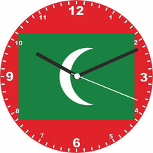 Load image into Gallery viewer, Flag Clock - Beginning With H - Q, Flag Of Your Chosen Country On A Quartz Clock, Stand or Wall Mounted, 200mm