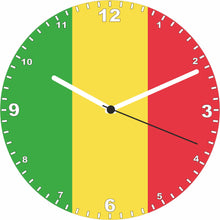Load image into Gallery viewer, Flag Clock - Beginning With H - Q, Flag Of Your Chosen Country On A Quartz Clock, Stand or Wall Mounted, 200mm
