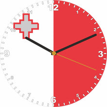 Load image into Gallery viewer, Flag Clock - Beginning With H - Q, Flag Of Your Chosen Country On A Quartz Clock, Stand or Wall Mounted, 200mm