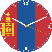 Load image into Gallery viewer, Flag Clock - Beginning With H - Q, Flag Of Your Chosen Country On A Quartz Clock, Stand or Wall Mounted, 200mm