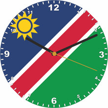 Load image into Gallery viewer, Flag Clock - Beginning With H - Q, Flag Of Your Chosen Country On A Quartz Clock, Stand or Wall Mounted, 200mm