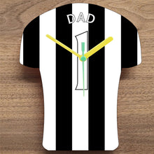 Load image into Gallery viewer, Number 1 DAD Quartz Clock In Shape of Football Shirts In Your Favourite Team Colours