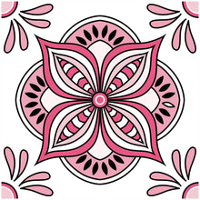 Load image into Gallery viewer, Mosaic Tile Stickers, Pink, Pack Of 24, All Sizes, Waterproof, Transfers For Kitchen / Bathroom Tiles P04 - Bolsover Designs