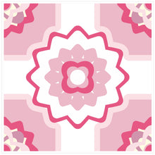 Load image into Gallery viewer, Mosaic Tile Stickers, Pink, Pack Of 24, All Sizes, Waterproof, Azulejo Transfers For Kitchen / Bathroom Tiles P08 - Bolsover Designs
