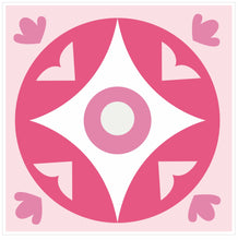 Load image into Gallery viewer, Mosaic Tile Stickers, Pink, Pack Of 24, All Sizes, Waterproof, Azulejo Transfers For Kitchen / Bathroom Tiles P08 - Bolsover Designs