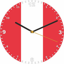 Load image into Gallery viewer, Flag Clock - Beginning With H - Q, Flag Of Your Chosen Country On A Quartz Clock, Stand or Wall Mounted, 200mm
