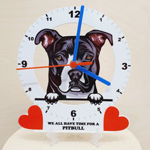 Load image into Gallery viewer, Dog Breed Clocks, Your favourite Peeking Dog On A Quartz Clock, Stand or Wall Mounted, 200mm