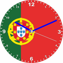 Load image into Gallery viewer, Flag Clock - Beginning With H - Q, Flag Of Your Chosen Country On A Quartz Clock, Stand or Wall Mounted, 200mm