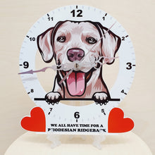 Load image into Gallery viewer, Dog Breed Clocks, Your favourite Peeking Dog On A Quartz Clock, Stand or Wall Mounted, 200mm