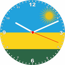 Load image into Gallery viewer, Flag Clock - Beginning With R - Z, Flag Of Your Chosen Country On A Quartz Clock, Stand or Wall Mounted, 200mm