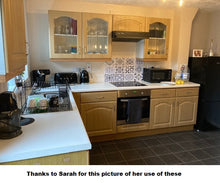 Load image into Gallery viewer, Mosaic Tile Stickers, Pack Of 16, Larger Sizes, Waterproof, Azulejo Transfers For Kitchen / Bathroom Tiles G03 - Bolsover Designs