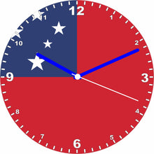 Load image into Gallery viewer, Flag Clock - Beginning With R - Z, Flag Of Your Chosen Country On A Quartz Clock, Stand or Wall Mounted, 200mm