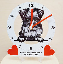 Load image into Gallery viewer, Dog Breed Clocks, Your favourite Peeking Dog On A Quartz Clock, Stand or Wall Mounted, 200mm