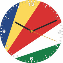Load image into Gallery viewer, Flag Clock - Beginning With R - Z, Flag Of Your Chosen Country On A Quartz Clock, Stand or Wall Mounted, 200mm