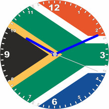 Load image into Gallery viewer, Flag Clock - Beginning With R - Z, Flag Of Your Chosen Country On A Quartz Clock, Stand or Wall Mounted, 200mm
