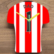Load image into Gallery viewer, Number 1 DAD Quartz Clock In Shape of Football Shirts In Your Favourite Team Colours