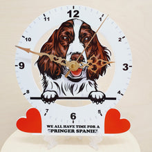 Load image into Gallery viewer, Dog Breed Clocks, Your favourite Peeking Dog On A Quartz Clock, Stand or Wall Mounted, 200mm
