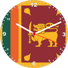 Load image into Gallery viewer, Flag Clock - Beginning With R - Z, Flag Of Your Chosen Country On A Quartz Clock, Stand or Wall Mounted, 200mm