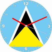 Load image into Gallery viewer, Flag Clock - Beginning With R - Z, Flag Of Your Chosen Country On A Quartz Clock, Stand or Wall Mounted, 200mm