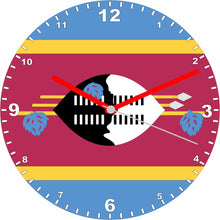 Load image into Gallery viewer, Flag Clock - Beginning With R - Z, Flag Of Your Chosen Country On A Quartz Clock, Stand or Wall Mounted, 200mm