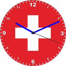 Load image into Gallery viewer, Flag Clock - Beginning With R - Z, Flag Of Your Chosen Country On A Quartz Clock, Stand or Wall Mounted, 200mm
