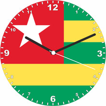 Load image into Gallery viewer, Flag Clock - Beginning With R - Z, Flag Of Your Chosen Country On A Quartz Clock, Stand or Wall Mounted, 200mm