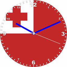 Load image into Gallery viewer, Flag Clock - Beginning With R - Z, Flag Of Your Chosen Country On A Quartz Clock, Stand or Wall Mounted, 200mm