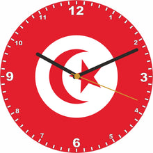 Load image into Gallery viewer, Flag Clock - Beginning With R - Z, Flag Of Your Chosen Country On A Quartz Clock, Stand or Wall Mounted, 200mm