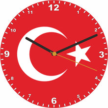 Load image into Gallery viewer, Flag Clock - Beginning With R - Z, Flag Of Your Chosen Country On A Quartz Clock, Stand or Wall Mounted, 200mm