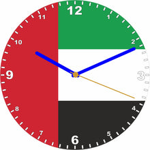 Load image into Gallery viewer, Flag Clock - Beginning With R - Z, Flag Of Your Chosen Country On A Quartz Clock, Stand or Wall Mounted, 200mm