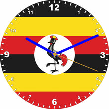Load image into Gallery viewer, Flag Clock - Beginning With R - Z, Flag Of Your Chosen Country On A Quartz Clock, Stand or Wall Mounted, 200mm