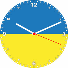 Load image into Gallery viewer, Flag Clock - Beginning With R - Z, Flag Of Your Chosen Country On A Quartz Clock, Stand or Wall Mounted, 200mm
