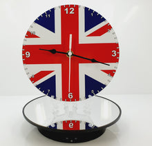 Load image into Gallery viewer, Flag Clock - Beginning With R - Z, Flag Of Your Chosen Country On A Quartz Clock, Stand or Wall Mounted, 200mm