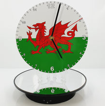 Load image into Gallery viewer, Flag Clock - Beginning With R - Z, Flag Of Your Chosen Country On A Quartz Clock, Stand or Wall Mounted, 200mm