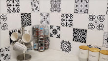 Load and play video in Gallery viewer, Mosaic Tile Stickers, Pack Of 16, All Sizes, Waterproof, Azulejo Transfers For Kitchen / Bathroom Tiles GT17