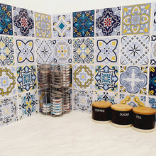 Load image into Gallery viewer, Mosaic Tile Stickers, Pack Of 16, All Sizes, Waterproof, Azulejo Transfers For Kitchen / Bathroom Tiles C34 - Bolsover Designs