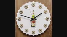 Load and play video in Gallery viewer, 3D Clock In Style Of Kingfisher Bottle Top With Actual Kingfisher Bottle Tops In Place Of Hours