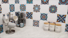 Load and play video in Gallery viewer, Mosaic Tile Stickers, Pack Of 16, All Sizes, Waterproof, Azulejo Transfers For Kitchen / Bathroom Tiles C54