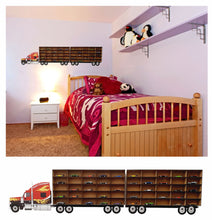 Load image into Gallery viewer, Personalised 3D American Truck Car Transporter For Bedroom Wall, 1,5m Long, Great For Boy's Bedroom