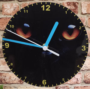 Cat Clocks, A Choice Of Cats on a Quartz Clock. Stand or Wall Mounted, 200mm, Battery Included