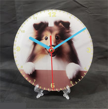 Load image into Gallery viewer, Your Favourite Peeking Dog Breed On A Quartz Clock, Stand or Wall Mounted, 200mm or 300mm Diameter
