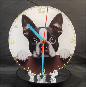 Your Favourite Peeking Dog Breed On A Quartz Clock, Stand or Wall Mounted, 200mm or 300mm Diameter